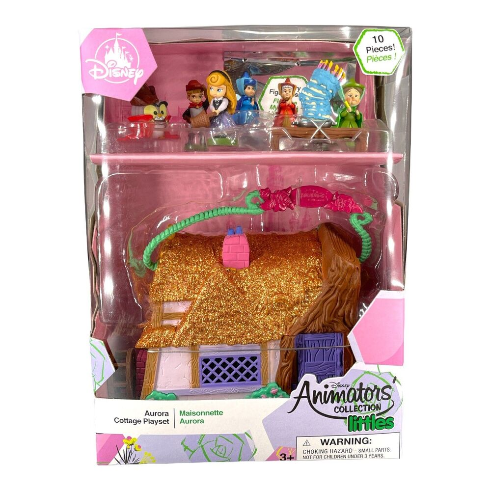 Disney Animators' Collection Littles Sleeping Beauty Aurora Cottage Playset New